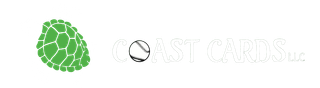 Coast Cards LLC Logo and image of a Turtle