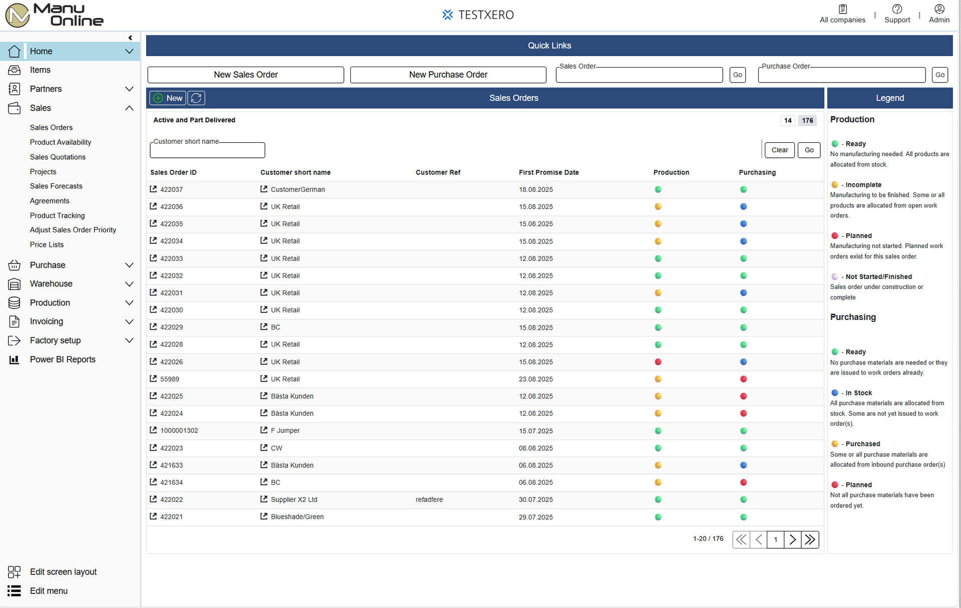Manu Online home screen screenshot