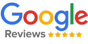 Google Reviews logo with five gold stars.