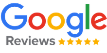 Google Reviews logo with five gold stars.