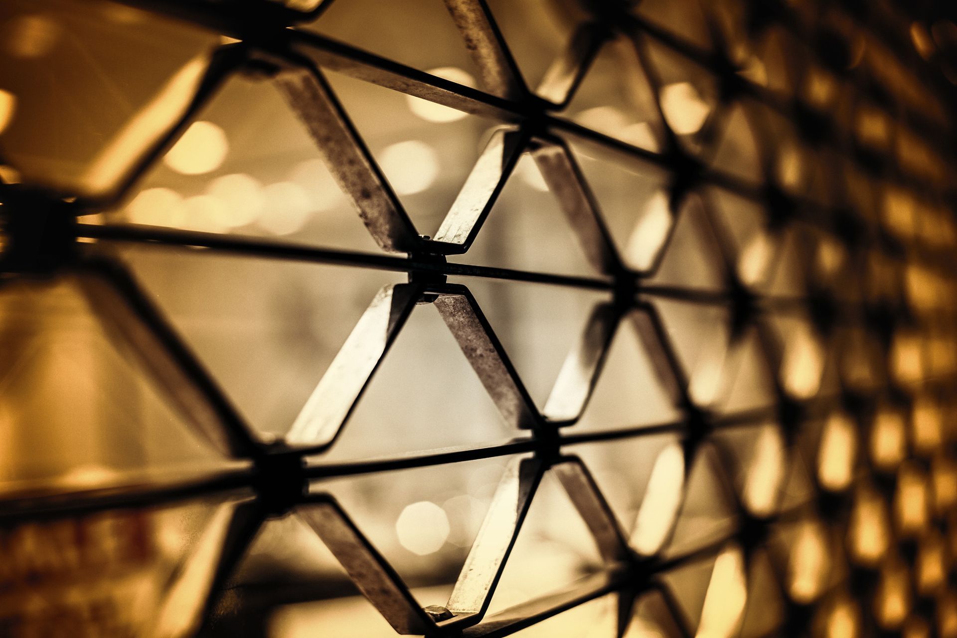 a close up of a security grille