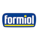 Logo del marchio Formiol: rettangolo blu arrotondato con testo bianco, accento giallo, punto giallo.