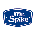 Logo blu di Mr. Spike all'interno di uno scudo con bordo bianco.
