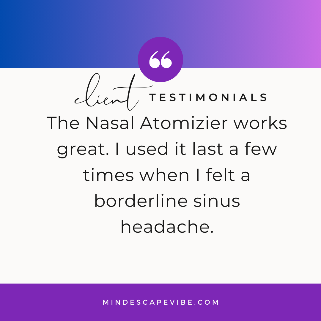 Mind Escape Vibe| Testimonial| Aromatherapy 