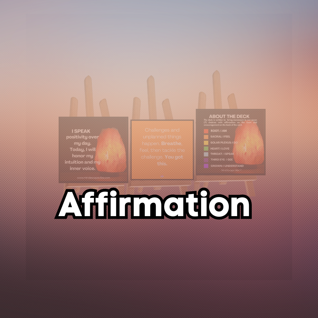 A sign that says affirmation on it