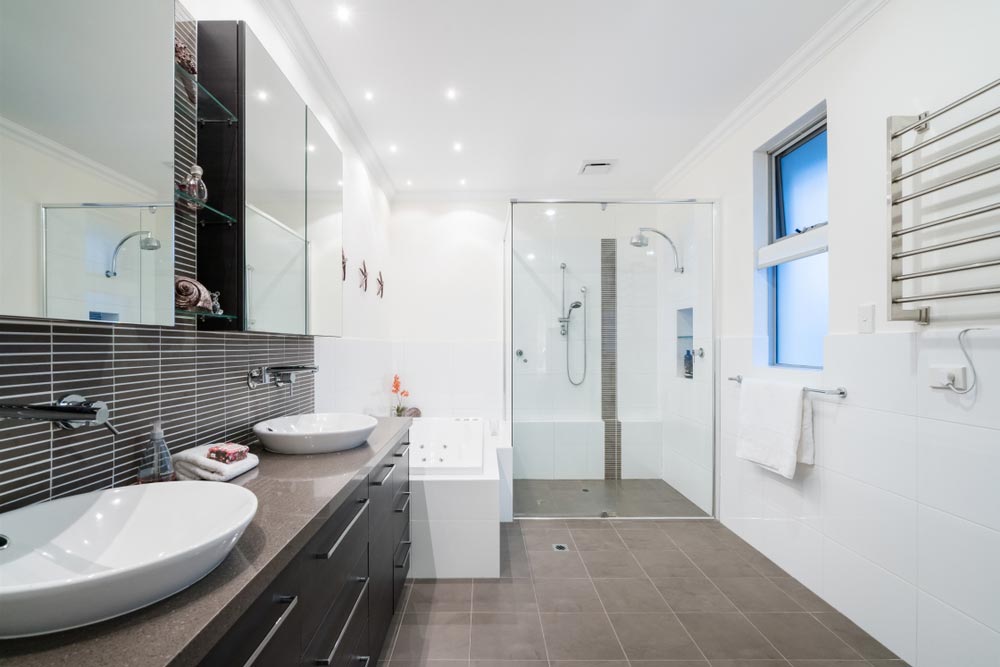 Large Modern Bathroom Interior — Plumbing And Gas Services In Bundaberg, QLD