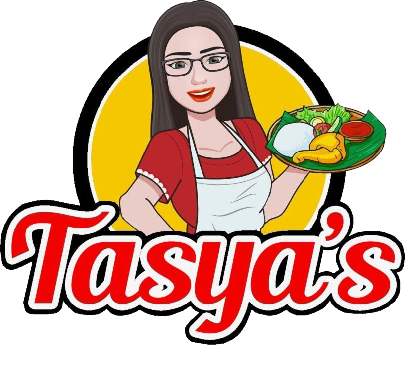 Logo of Tasuya&rsquo;s with a smiling cartoon chef holding a plate of food on a yellow circle background