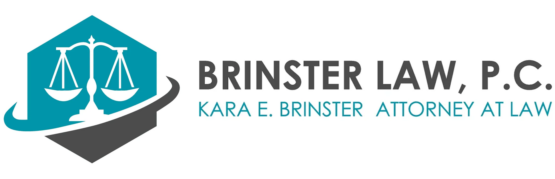 The logo for brinster law , p.c. kara e. brinster attorney at law.