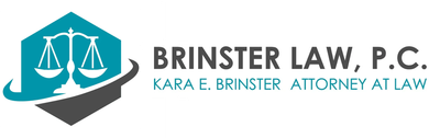 The logo for brinster law , p.c. kara e. brinster attorney at law.