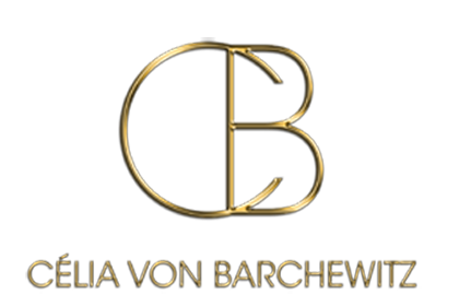 goldfarbenes Logo der Perlenschmuckmarke Célia von Barchewitz