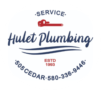 A logo for a plumbing company called hulet plumbing