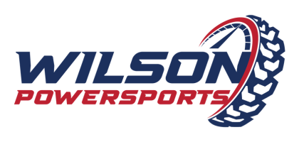 Wilson Powersports logo with text and tire graphic.