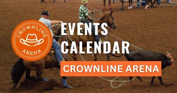 Rodeo event: Cowboys roping steer at Crownline Arena. 