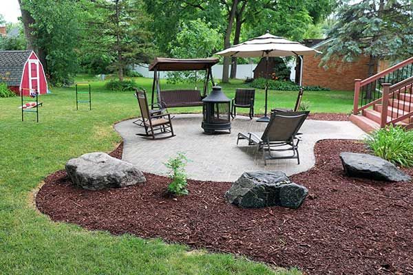 Backyard Patio and Garden — Aurora, OR — Aspen Lawn & Sprinklers Inc.