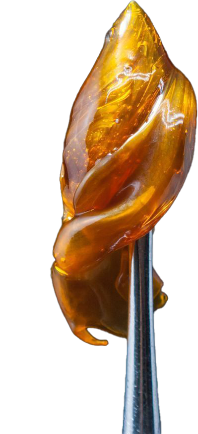 A close up of a piece of wax on a metal stick.