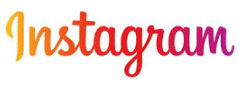 The word instagram is written in red and orange on a white background.