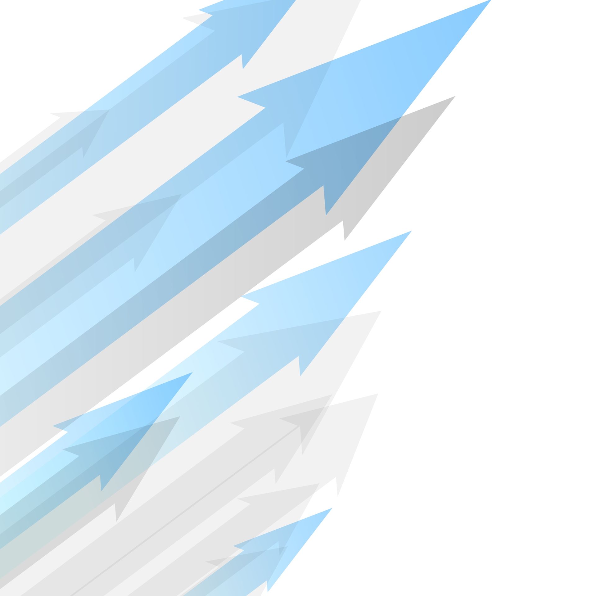 a bunch of blue and white arrows pointing up on a white background .