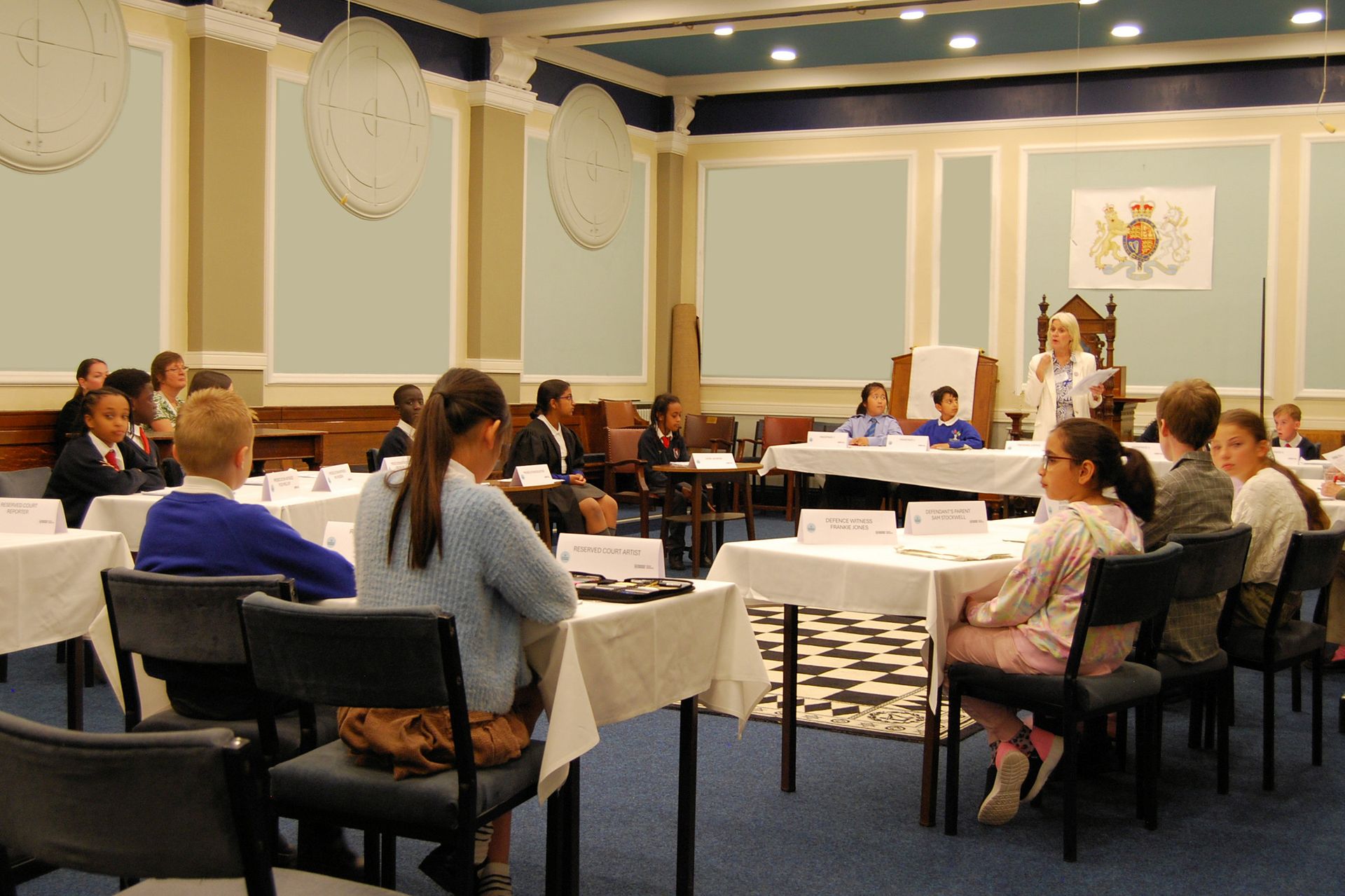 Picture showing mock trial in progress
