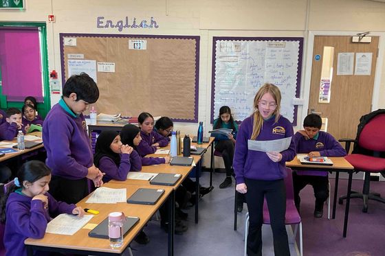 Heathfield Primary students in class