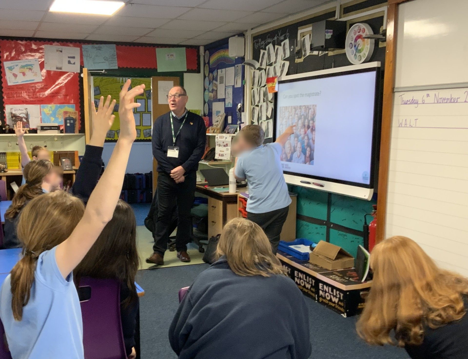 Picture of presentation to Micklehurst All Saints Promary in Mossley