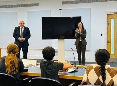 Assistant Coroner Mr Bridgman with one of the GM MIC team who organised and helped to run the event