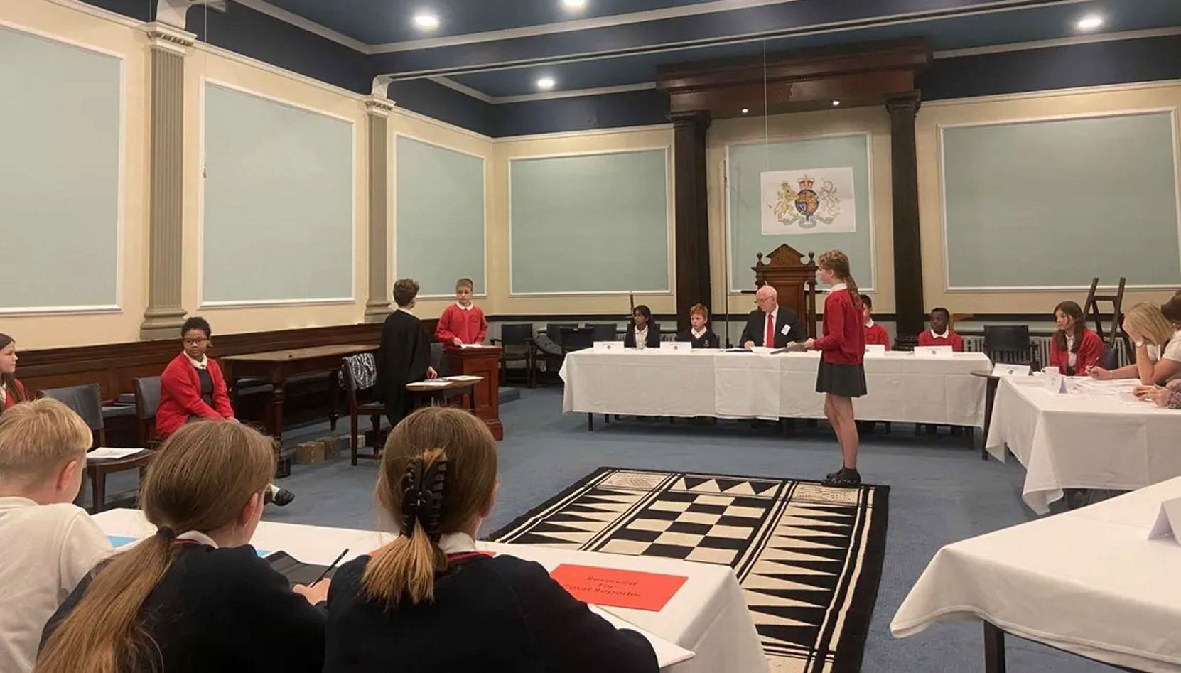 Year 6 Mock Trial Competition in progress
