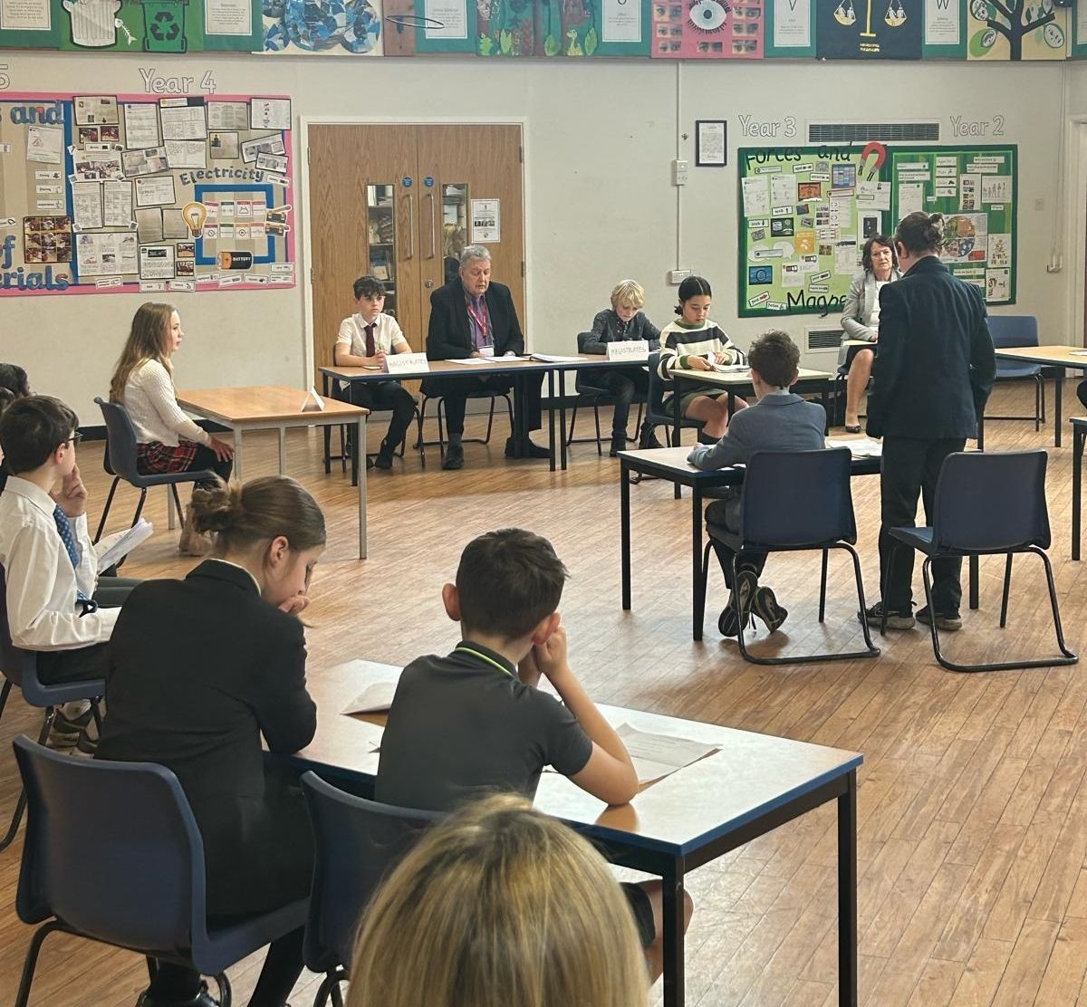 View of Egerton school during the mock trial