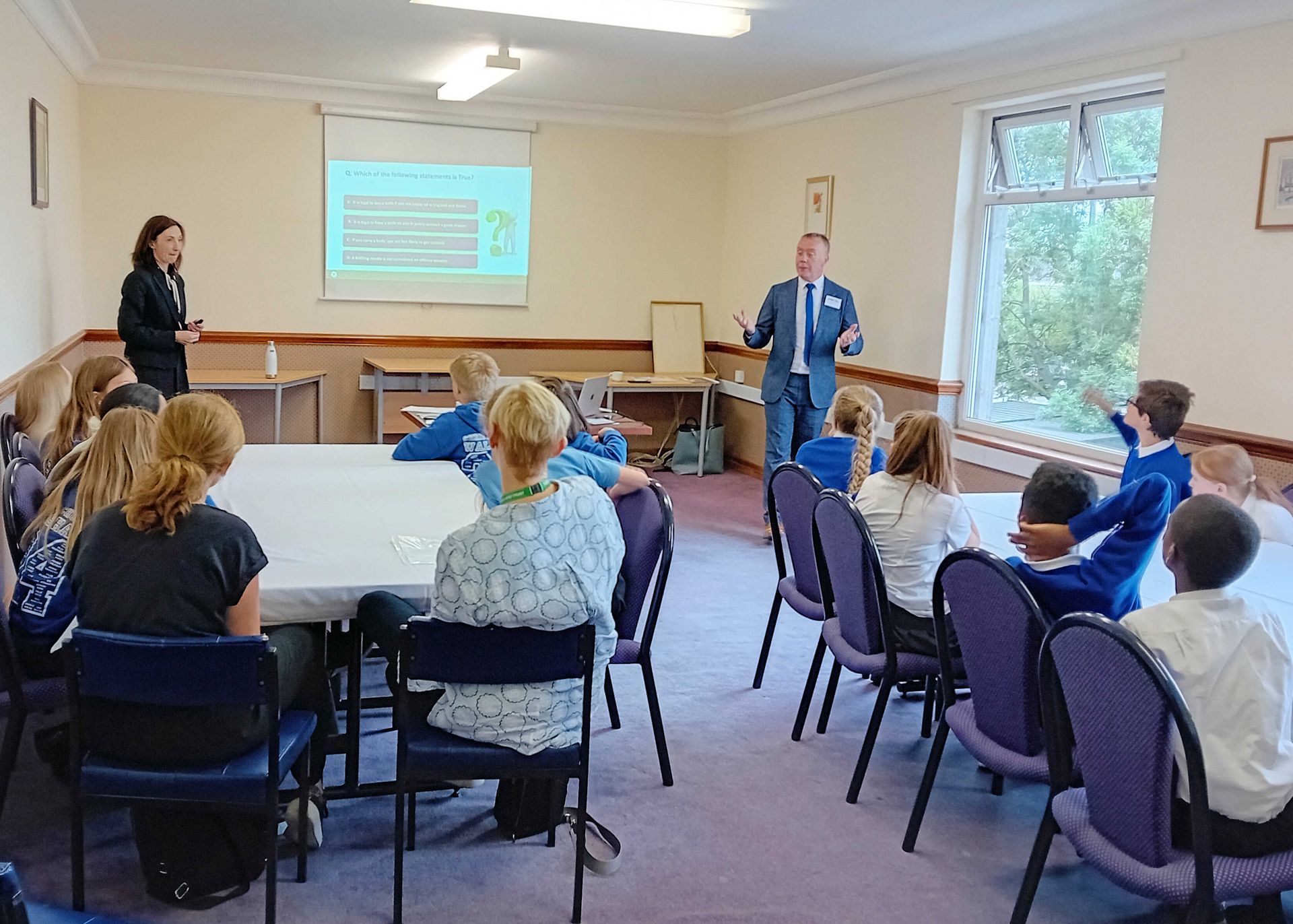 One of the interactive quiz workshops under way