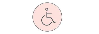 Universal wheelchair symbol.