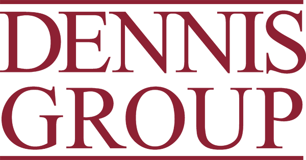 Dennis Group logo in burgundy with the company name.