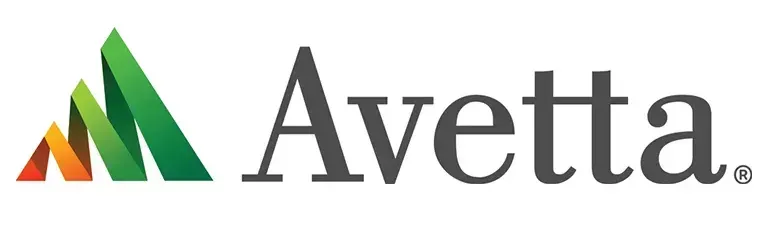 Avetta logo with a stylized green and orange mountain graphic and the word