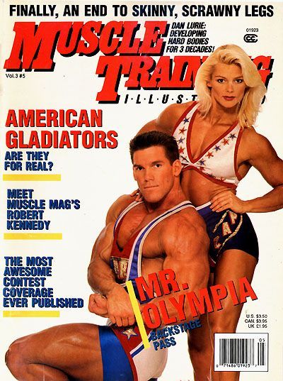 A man and a woman are on the cover of a magazine called muscle trail
