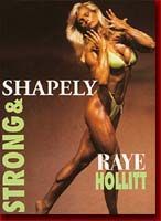 A woman is flexing her muscles in a gym.