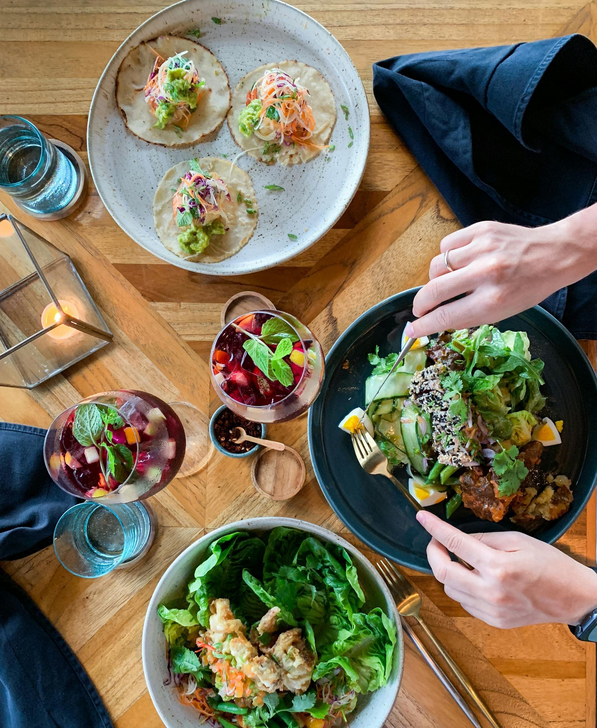 People eating a healthy meal