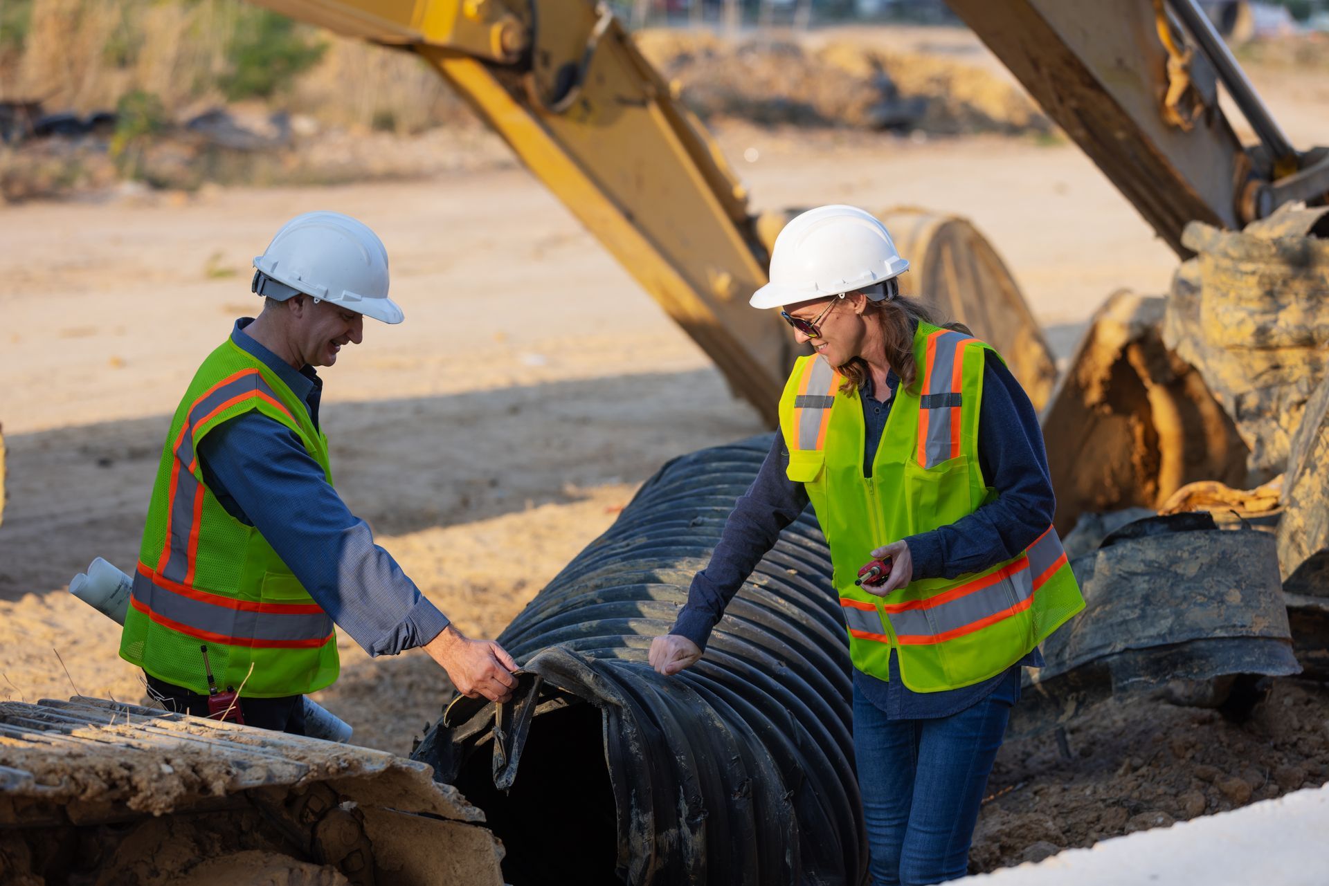 A man and woman are holding a baby and two children.