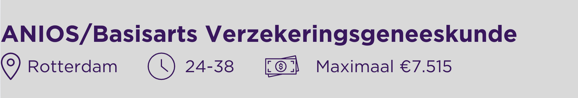 Vacature ANIOS/Basisarts Verzekeringsgeneeskunde Rotterdam