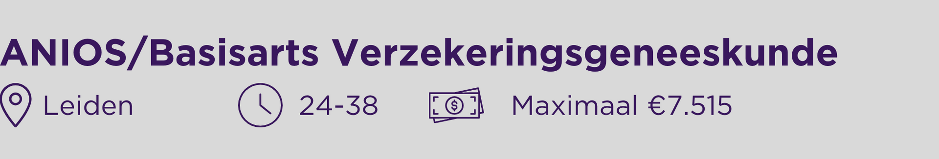 Vacature ANIOS/Basisarts Verzekeringsgeneeskunde Amsterdam