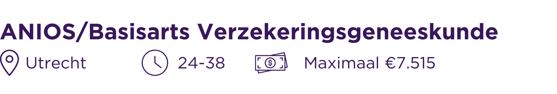 Vacature ANIOS/Basisarts Verzekeringsgeneeskunde Utrecht
