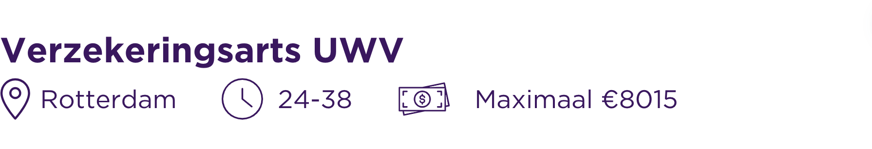 Vacature Verzekeringsarts UWV Rotterdam