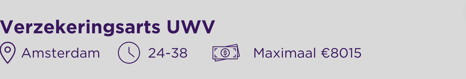 Vacature Verzekeringsarts UWV Amsterdam