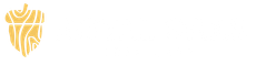 A yellow and black logo on a white background.