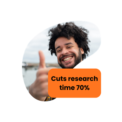 Smiling man giving thumbs up; text says