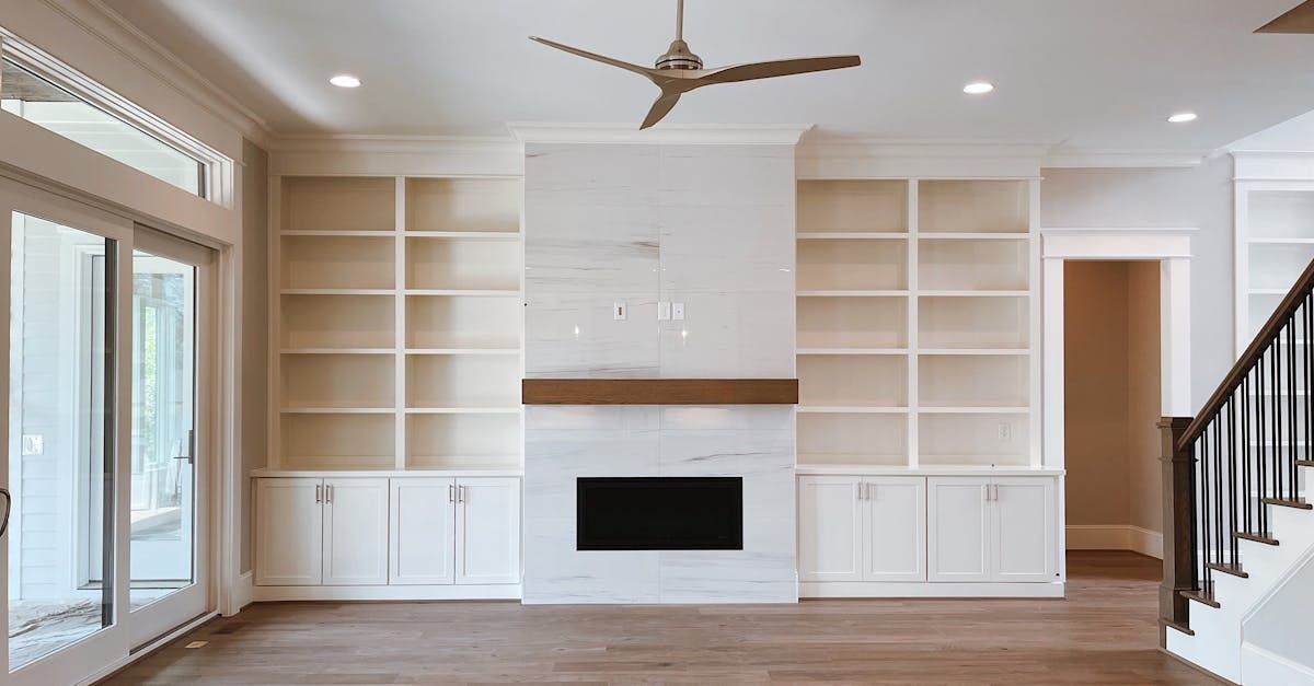 Custom built in shelving for living room in Virginia Beach VA