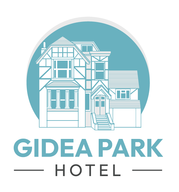 A logo for a hotel called gidea park hotel