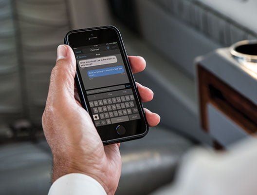 A person is holding a cell phone with a message on the screen