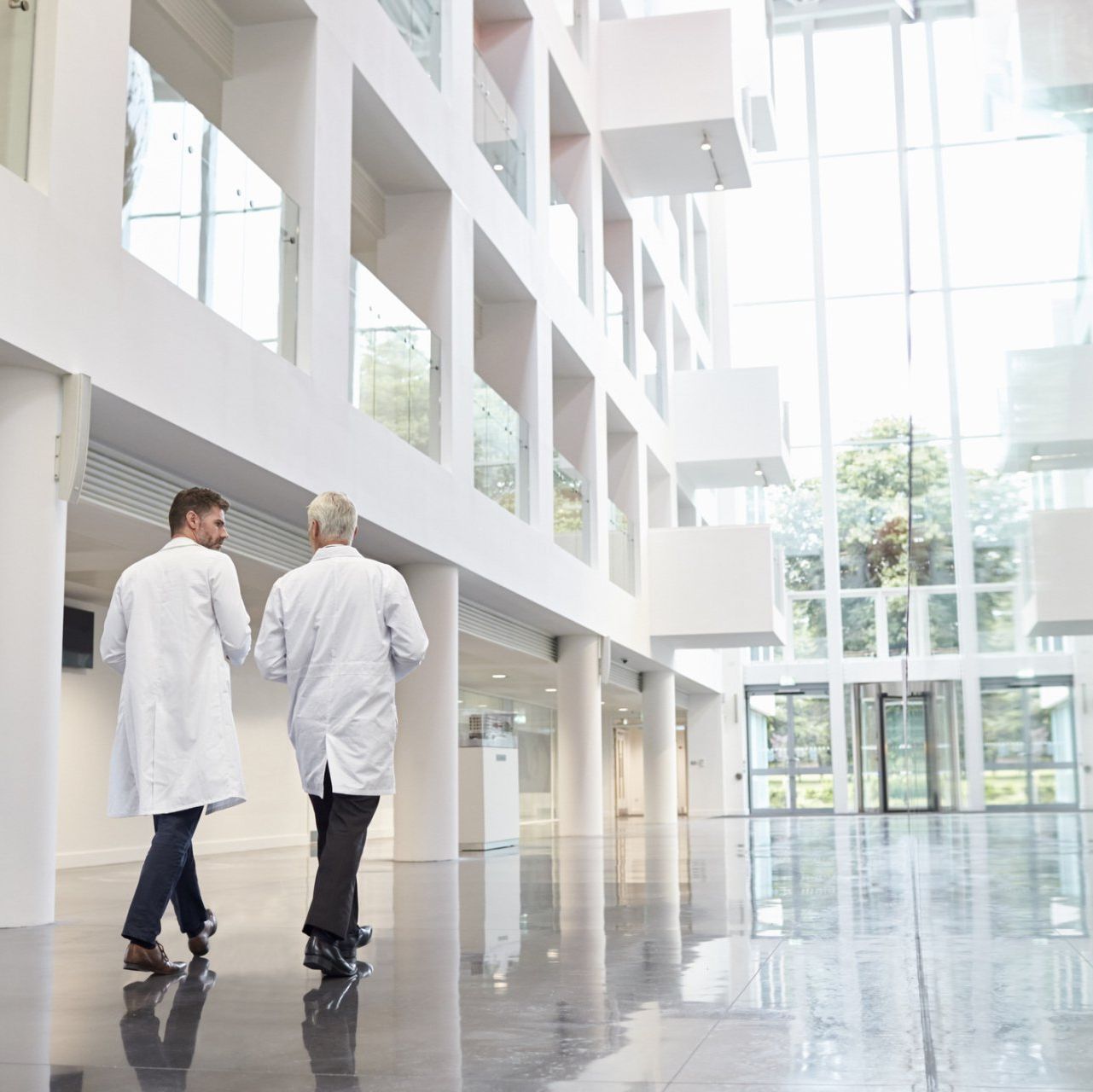 Freshly Clean Corridor of business building