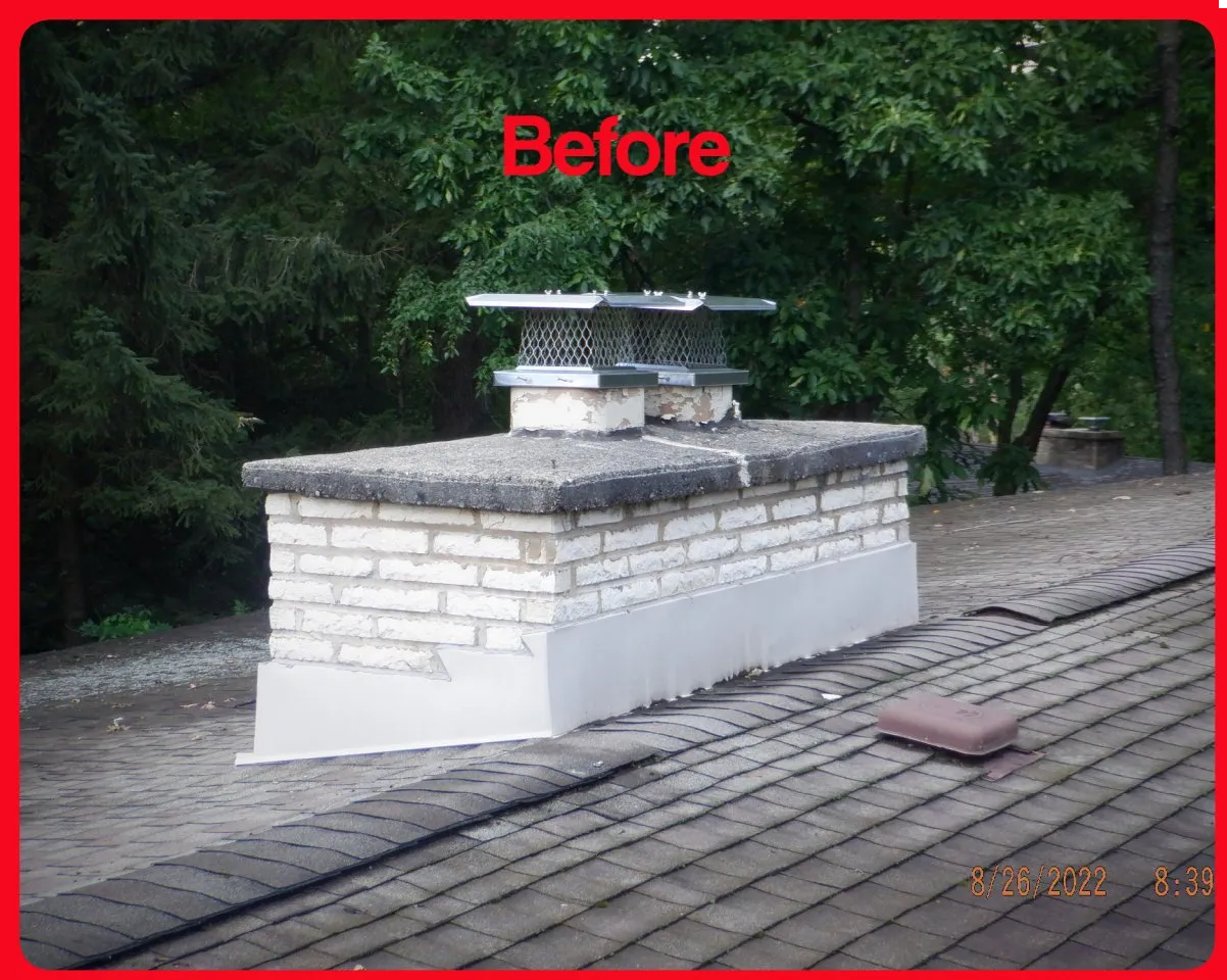 Chimney Before Repair - Elgin, IL - Valor Chimney Services Corporation