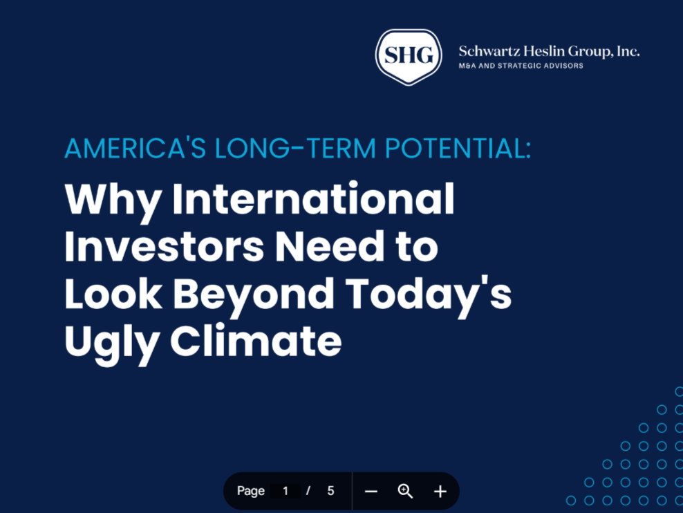 America's Long Term Potential: Why International Investors Need to Look Beyond Today's Ugly Climate