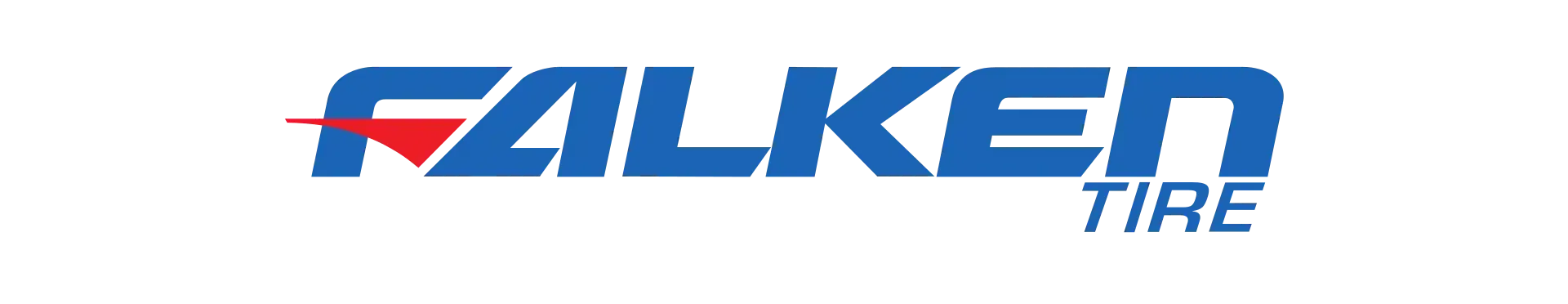 Falken Tire logo in blue and red. The word 