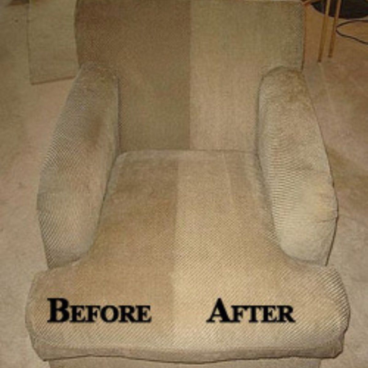 a before and after picture of a chair